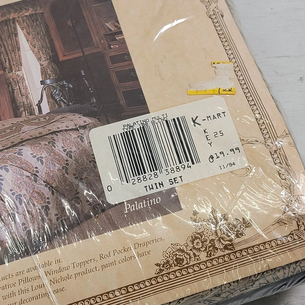 NIP Vintage Louis Nichole Homestead Palatino Twin Percale 180 Thread Sheet Set